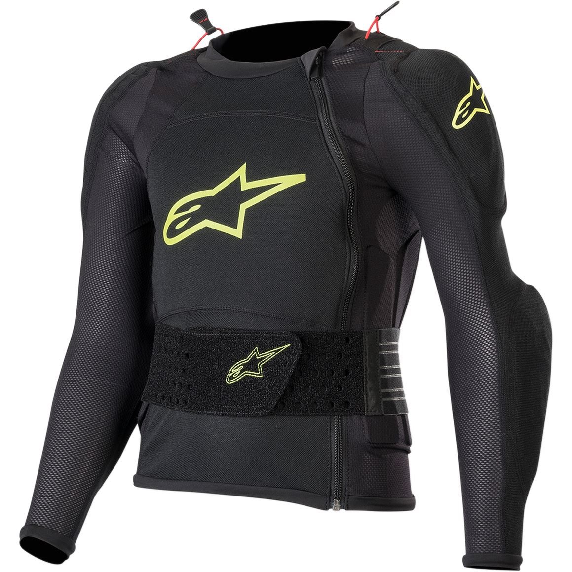 Alpinestars 2025 Youth Bionic Plus Protection Jacket Black Yellow Flou